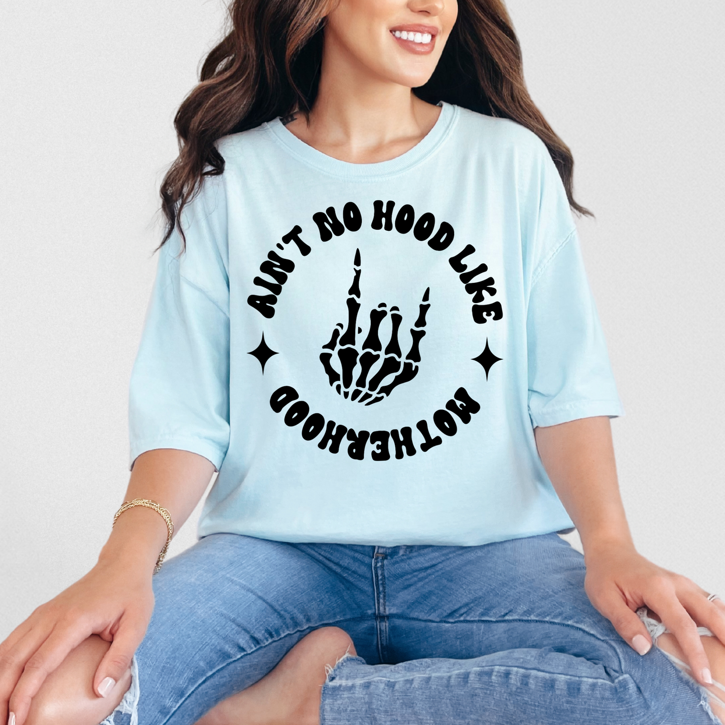 Ain't No Hood Like Motherhood Rocker T-Shirt #1