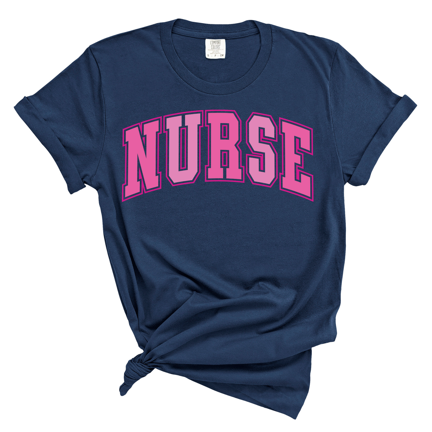 NURSE Pink Varsity Tee