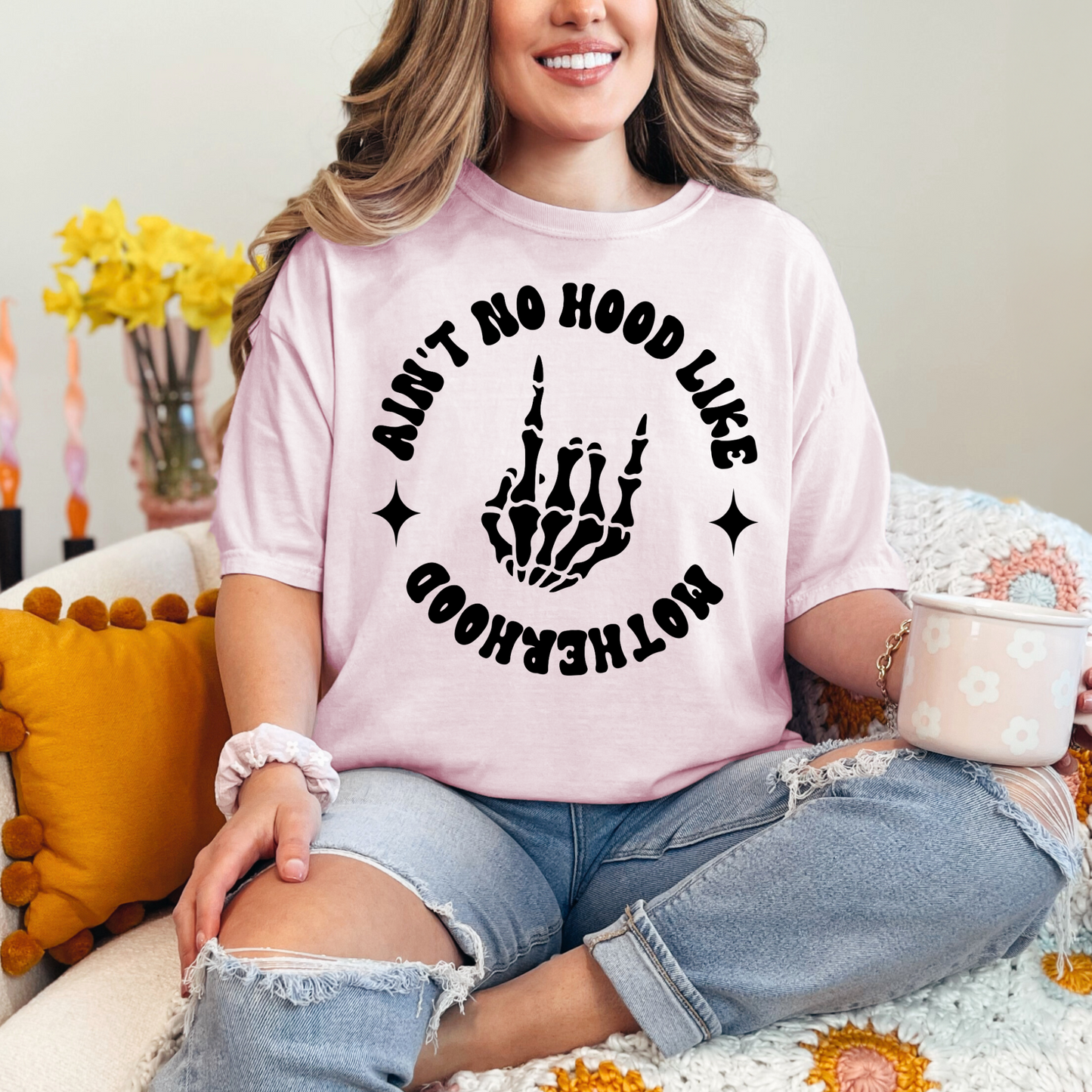 Ain't No Hood Like Motherhood Rocker T-Shirt #1