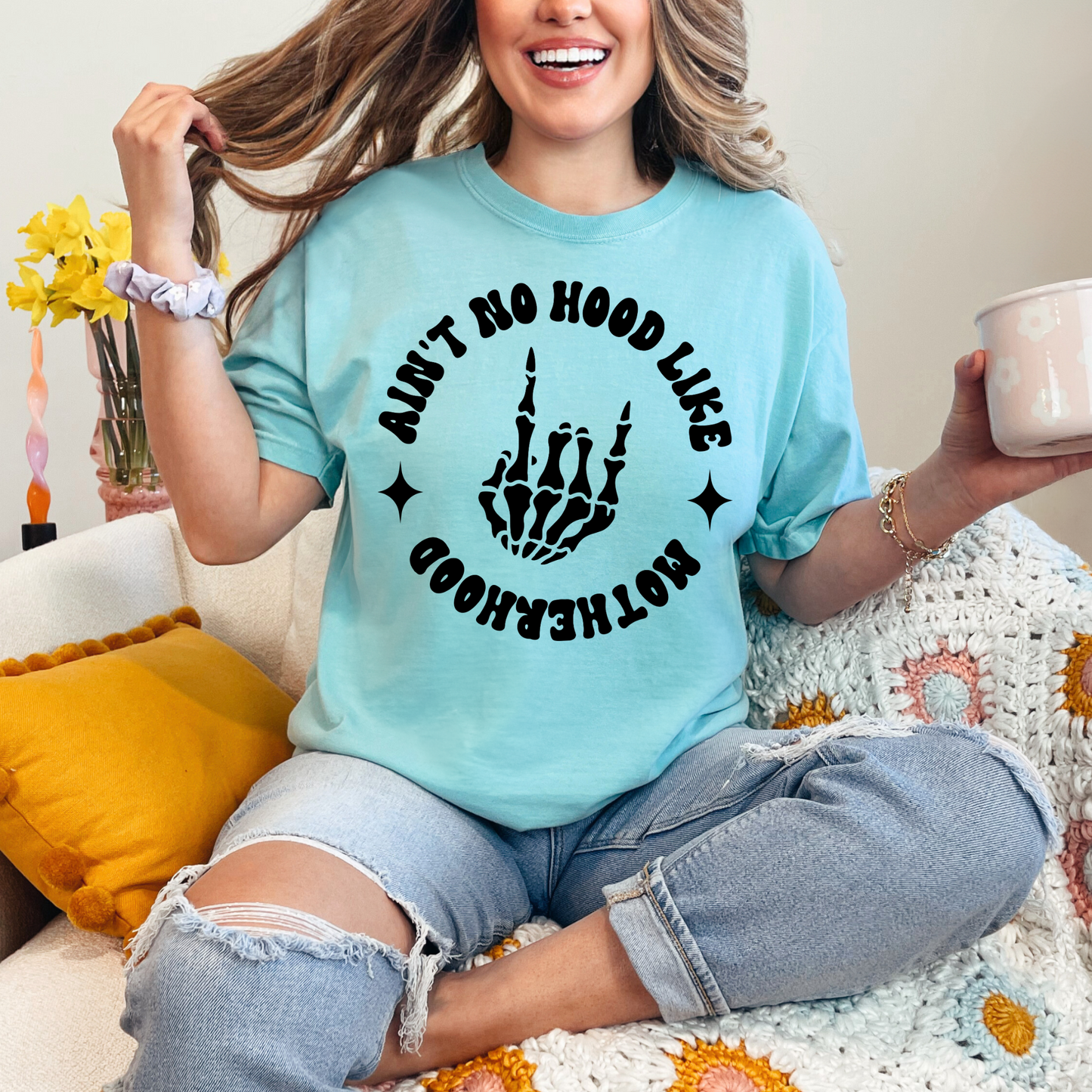 Ain't No Hood Like Motherhood Rocker T-Shirt #1