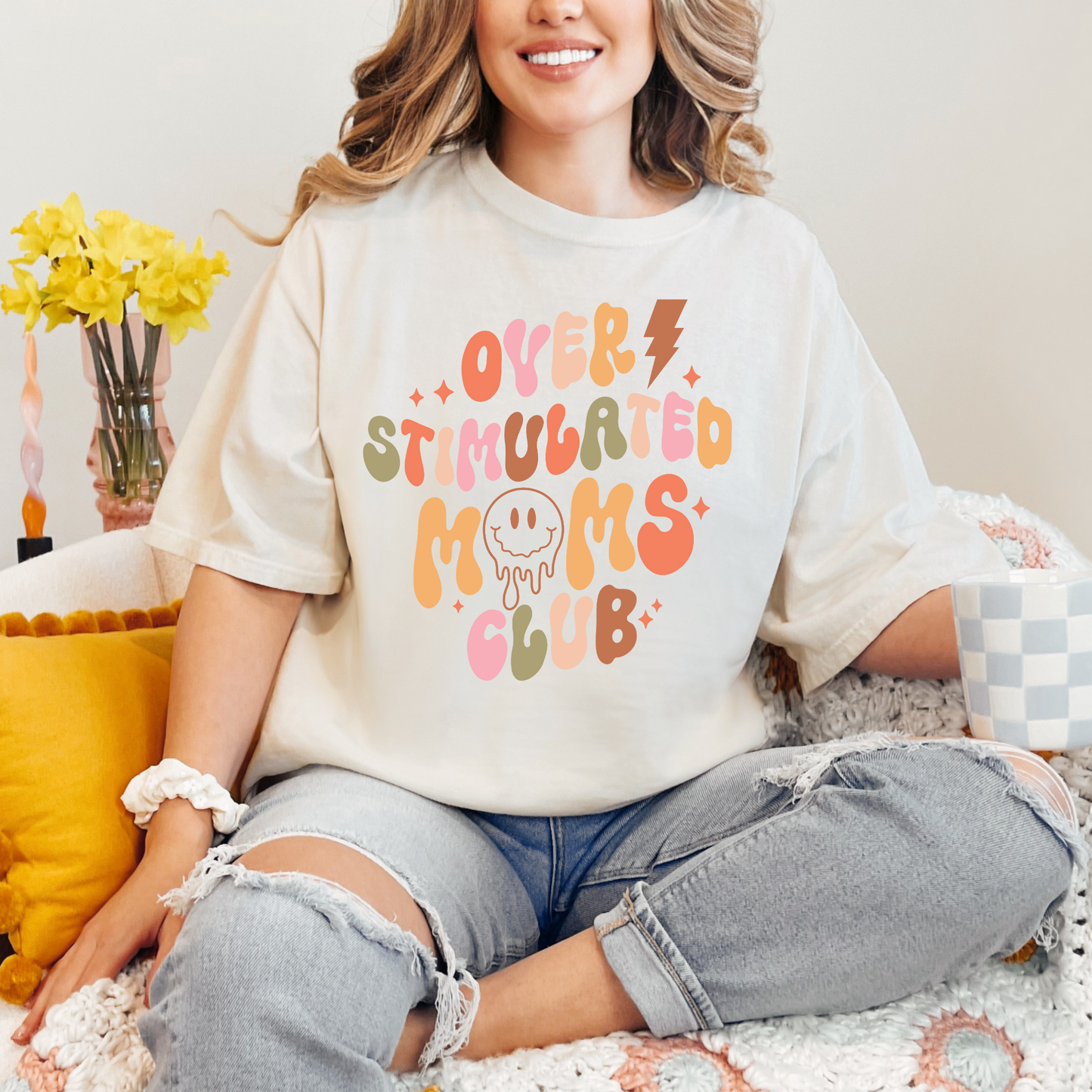Overstimulated Moms Club - Retro T-Shirt