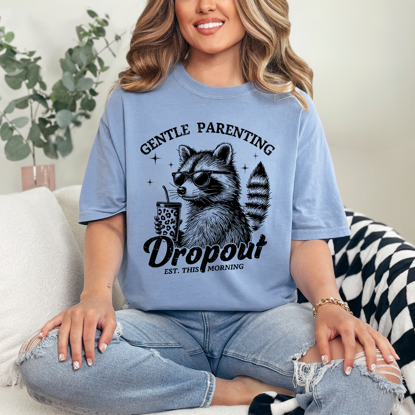 Gentle Parenting Dropout Raccoon T-Shirt