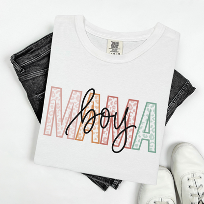 Boy Mama - Pastel Cheetah Print T-Shirt