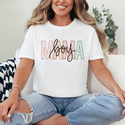 Boy Mama - Pastel Cheetah Print T-Shirt